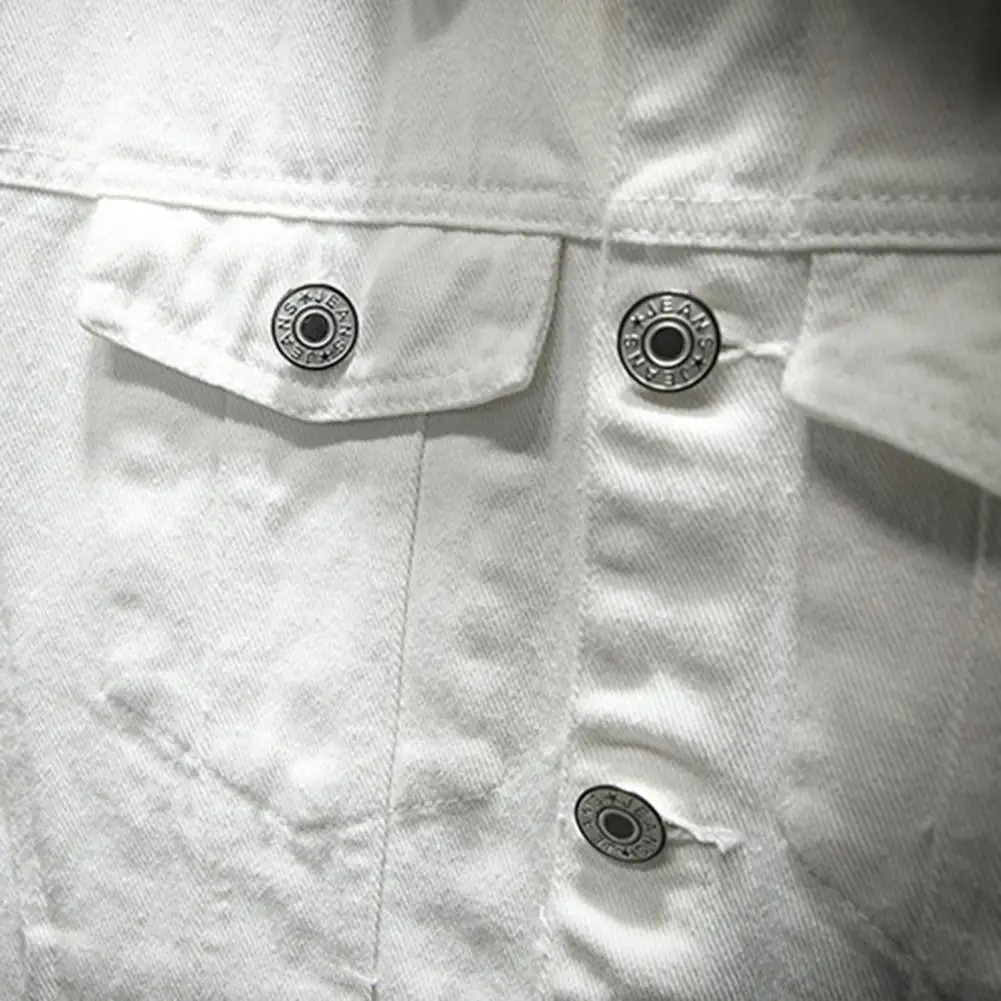 New 2024 Men's Fashion Jeans Jacket Solid Spring Autumn Cotton Denim Jacket Men White Black Pink Ripped Hole Jean Coats Male 15 S8f6de9bab5f445379f5af9c090d25634C