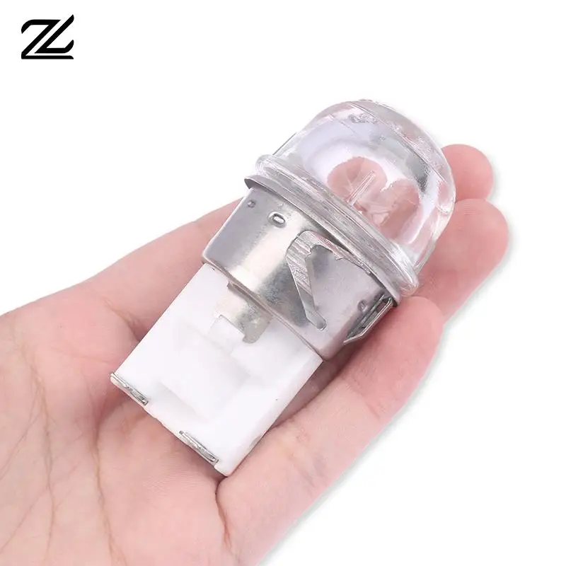 1Pc Microwave Lamp Oven Light Bulb w/ Base 25W Voltage 110V / 250V Flat Head Tempered Glass Heat Temp Resistant 500℃