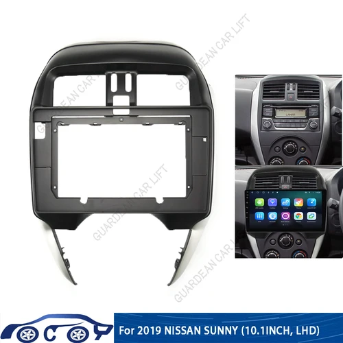 Radio con GPS para coche, reproductor estéreo con Android, MP5, 2 Din, Panel de unidad principal, marco de salpicadero, para NISSAN SUNNY (2019 pulgadas, LHD) 10,1