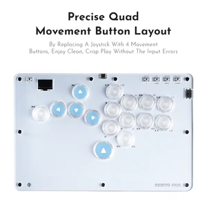 ALTA42 Arcade Joystick Hitbox Controller زر ريم ليفر Arcade Stick Controller للكمبيوتر الشخصي / PS4 / PS5 / Steam Fightstick Arcade أفضل 8 وحدات تحكم PS4 مبيعا مع مجاذيف - رقم 5