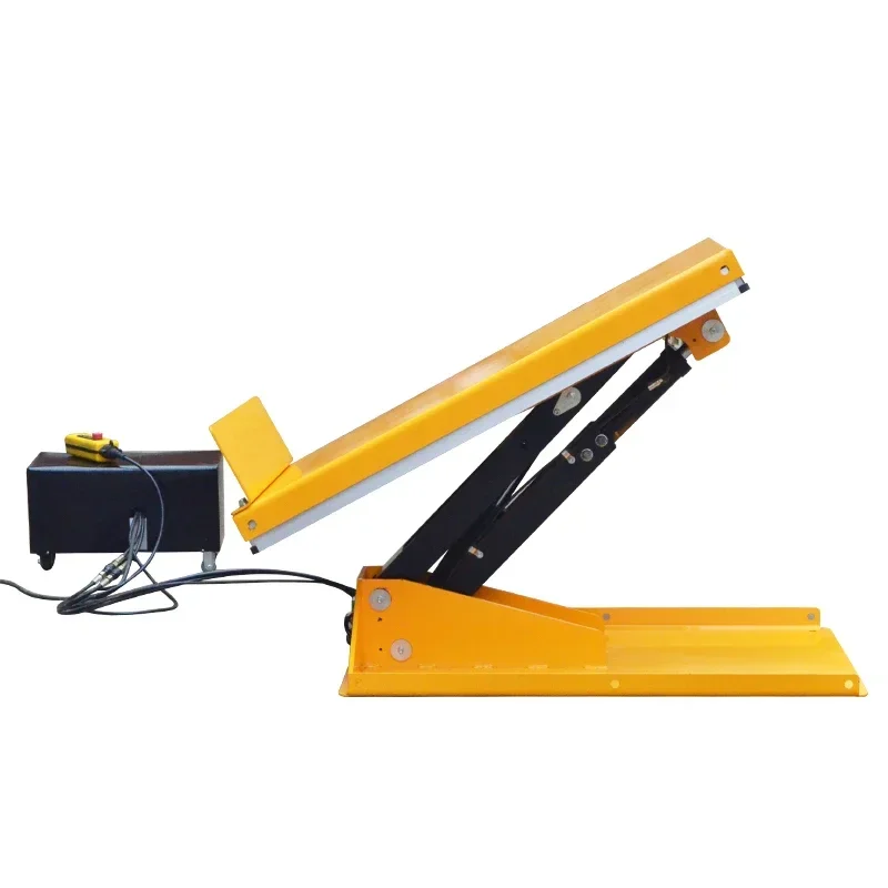 Tilt lift platform fixed electric hydraulic lift table tilt loading and unloading workbench