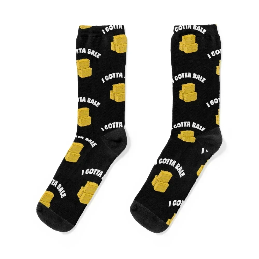 Farm Work Pun Gotta Bale Hay Baling product Socks cool kawaii custom designer brand Socks Women's Men's