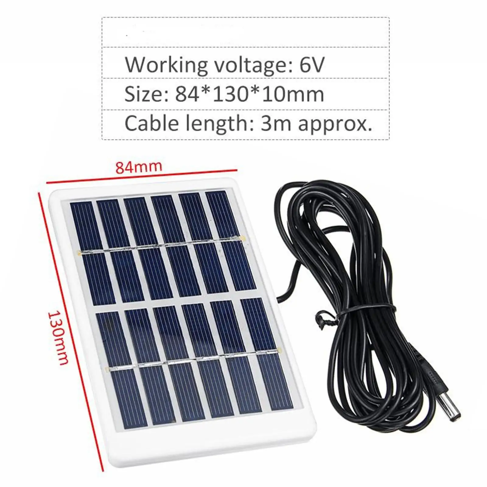 Mini Small Solar Panel Module Charger 3 Meters Wire DC Plug DIY Solar Charger