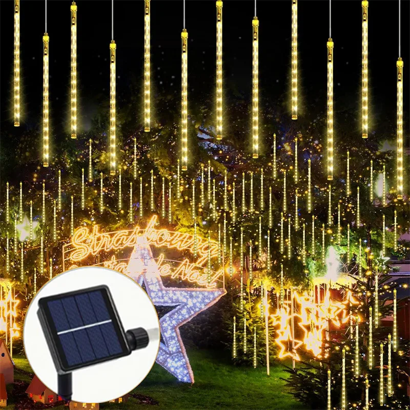 

Светодиодная гирлянда «Солнечный метеоритный дождь» на 288/192 светодиода для декора на свадьбу, дерево, улицу, дом, улицы, наружное украшение, товары для праздника Мубарак Ид аль-Адха