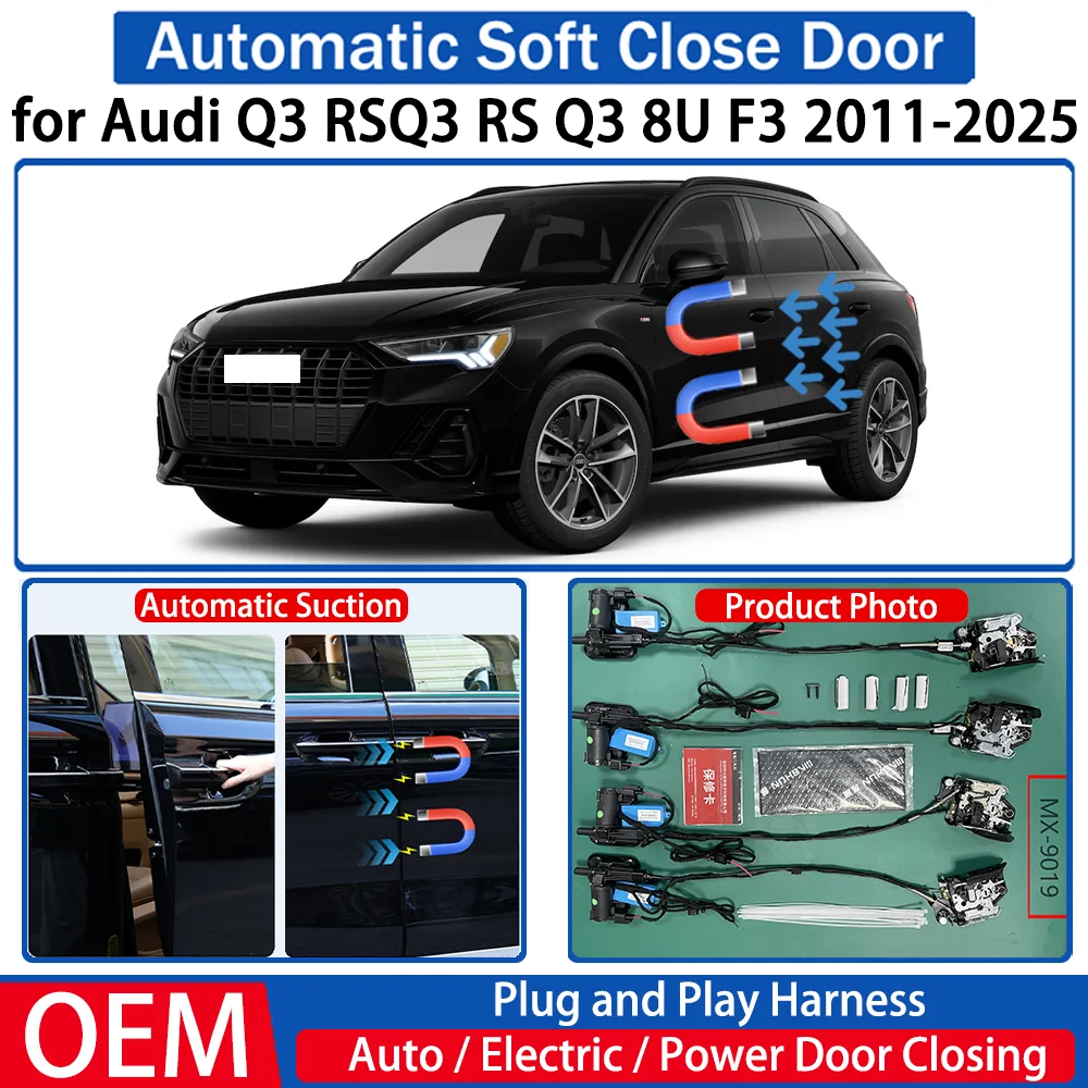 for Audi Q3 RSQ3 RS Q3 8U F3 2011-2025 Car Automatic Soft Close Door Electric Suction Kit Auto Power Closing System Plug＆play