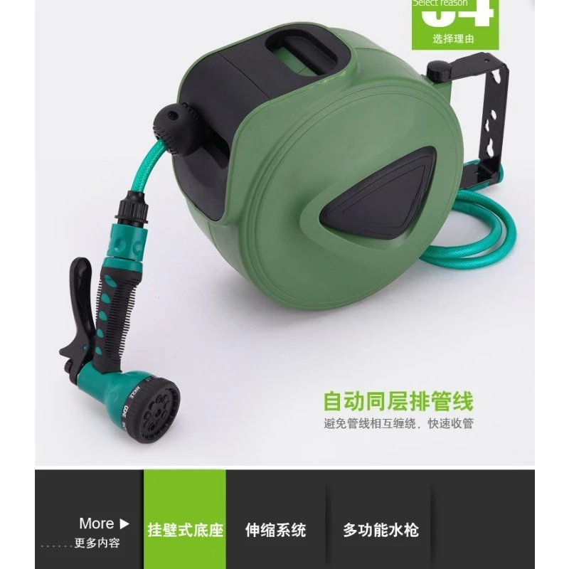 Auto Retractable Hose Reel, Air Drum Water Drum Electric Cable Reel, Wall Mounted Spring Retractable Hose & Cable Winder