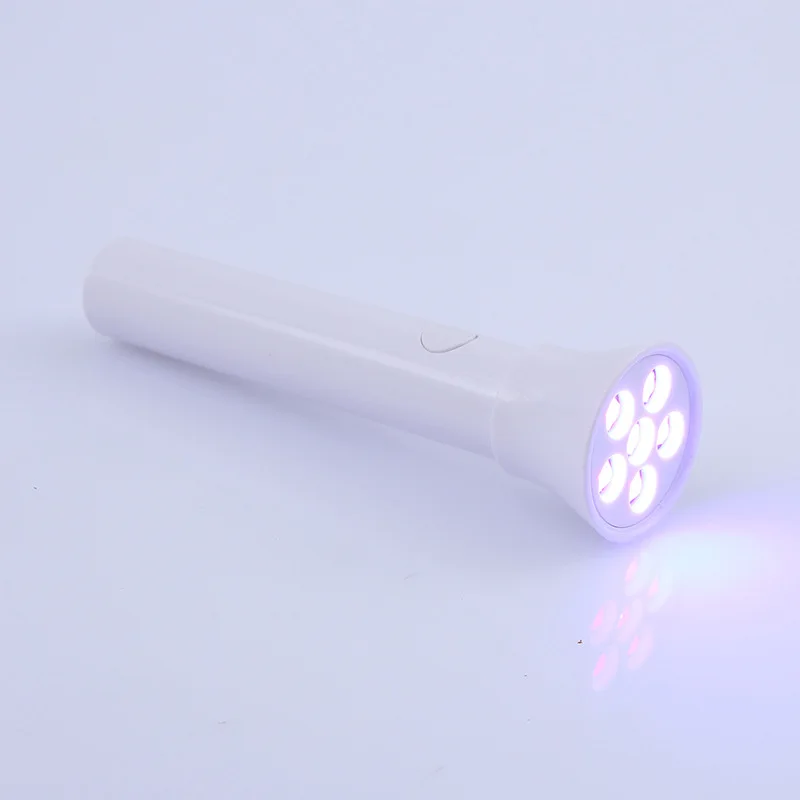 휴대용 매니큐어 램프 한 단어 램프 원통형 6 램프 자외선 베이킹 램프 USB 충전 미니 세트