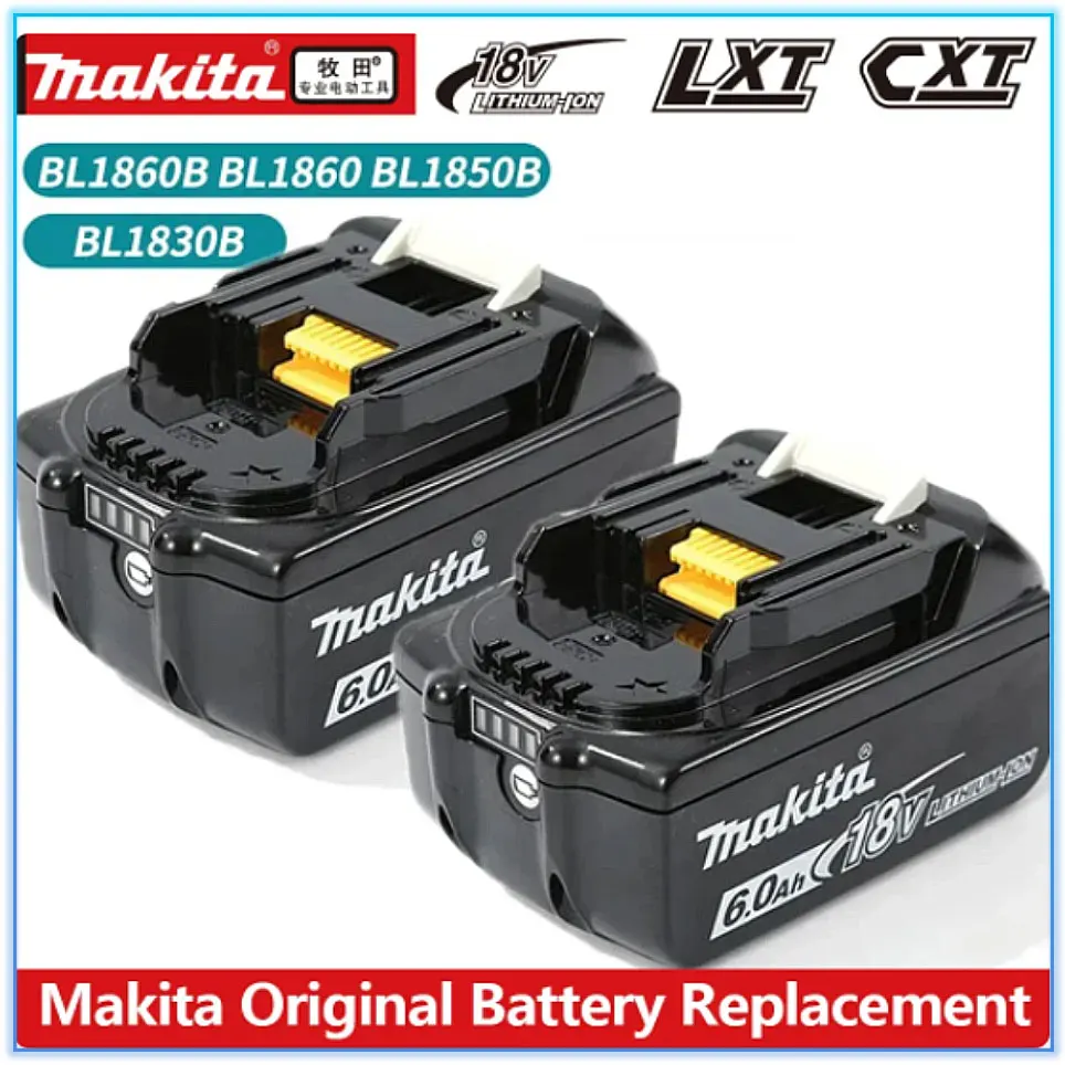 

100% Оригинальный Makita 3Ah/5Ah/6Ah Makita для аккумулятора 18V BL1830B BL1850B BL1850 BL1840 BL1860 BL1815, сменный литиевый аккумулятор