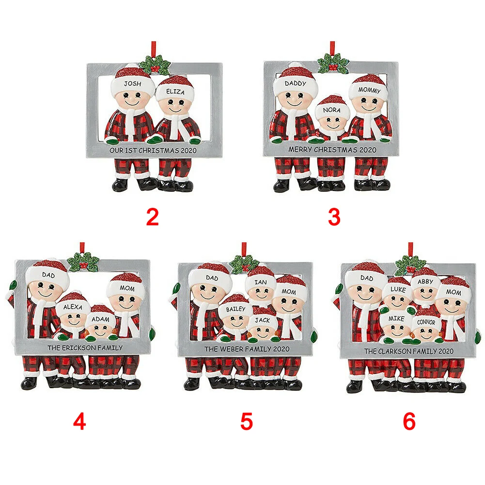 Family Members Christmas Ornament Kit Christmas Hanging Ornaments Decorations for Holiday Party