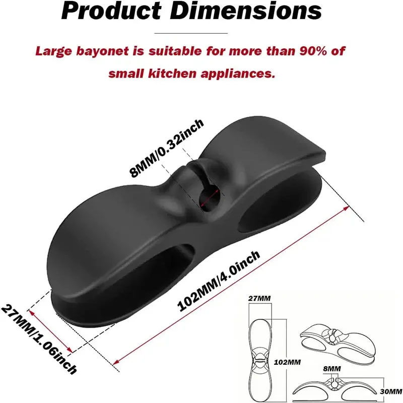 Cable Organizer with Round/Flat Base – Wire Holder for Office & Home, Cord Winding Collector
