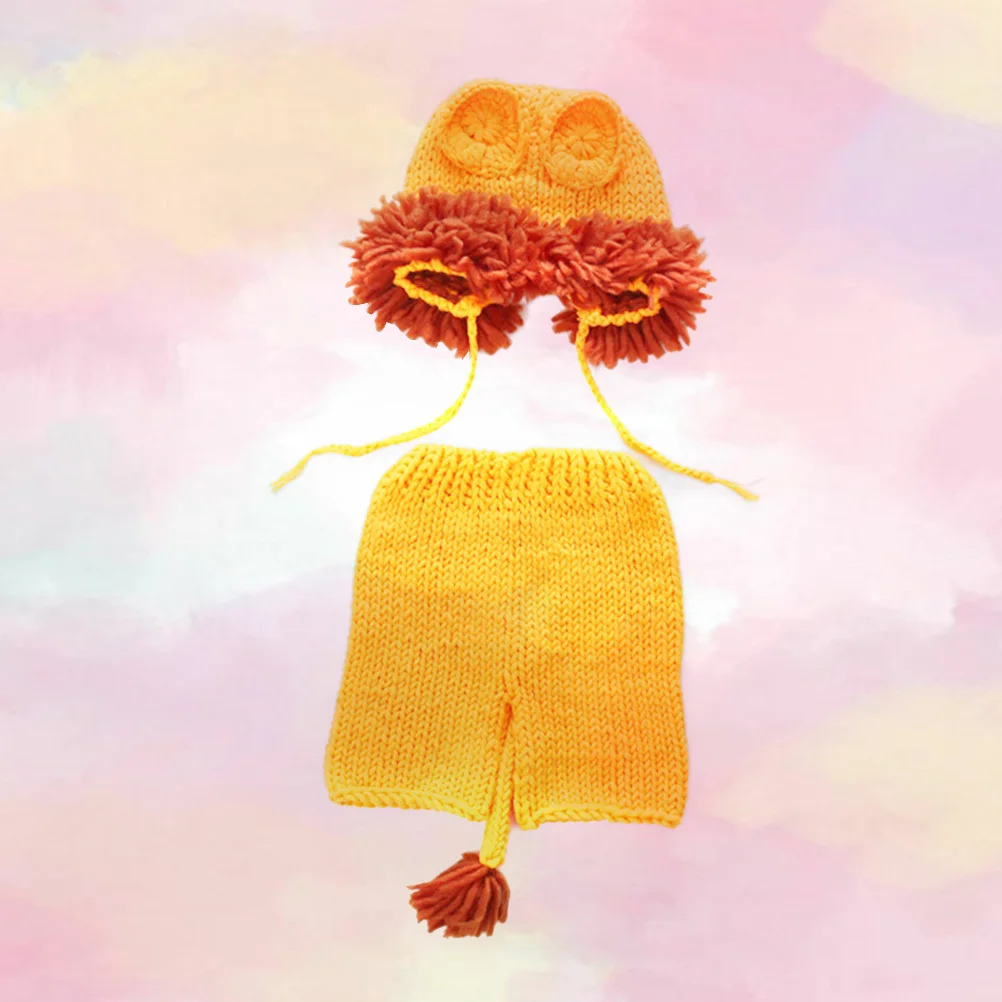 

Baby Hat Hand-Knitted Newborn Photo Props Costume For Infant Photography Soft Breathable Outfit For Christmas Halloween