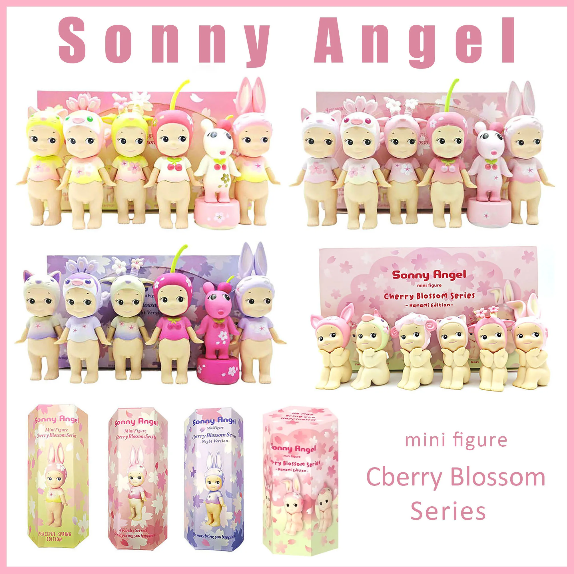 

Sonny Angel Blind Box Toys Cberry Blossom Series Anime Action Mini Figure Desktop Ornament Collection Birthday Christmas Gifts