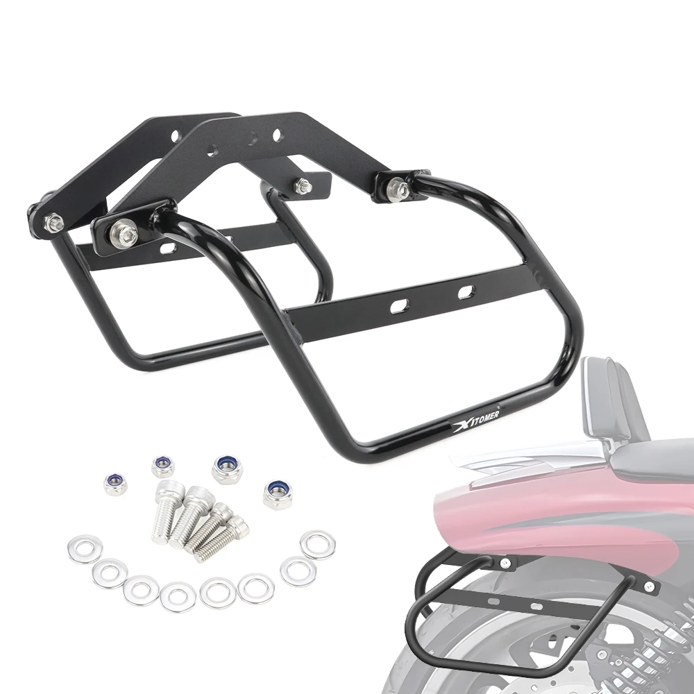Porte-bagages latéraux pour moto Harley Davidson V-ROD 2012 2013 – 2017, Support de sacoche latérale, Support de sac de coffre