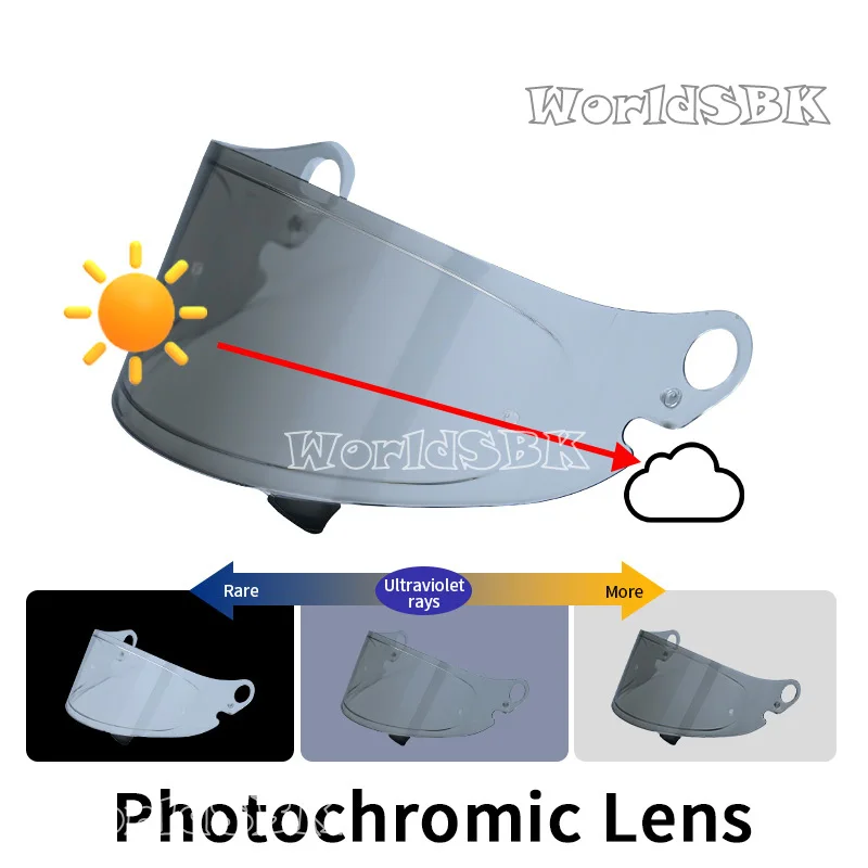 Glamster Photochromic Visor For Shoei CPB-1V Motorcycle Helmet Lens Retro Full Face Anti-UV Casco Accessories for SHOEI glamster