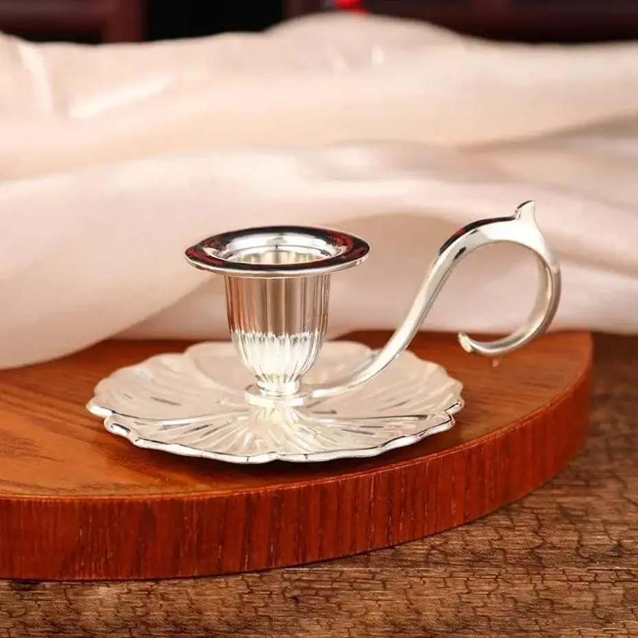 الكلاسيكية الرجعية الشموعة عيد الحب حاملي الشموعة المحمولة الشموعة الأسلوب الأوروبي رأس واحد مخروط ضوء الشموعة الوقوف #1