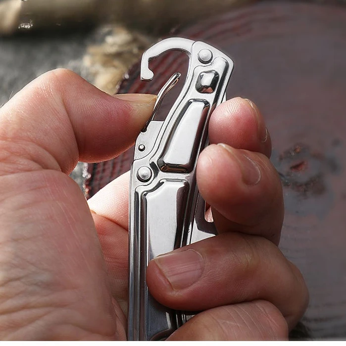 جديد صغير الفولاذ المقاوم للصدأ سكين للفرد في الهواء الطلق المحمولة صلابة عالية اليد EDC أداة المفاتيح قلادة للاستخدام المنزلي