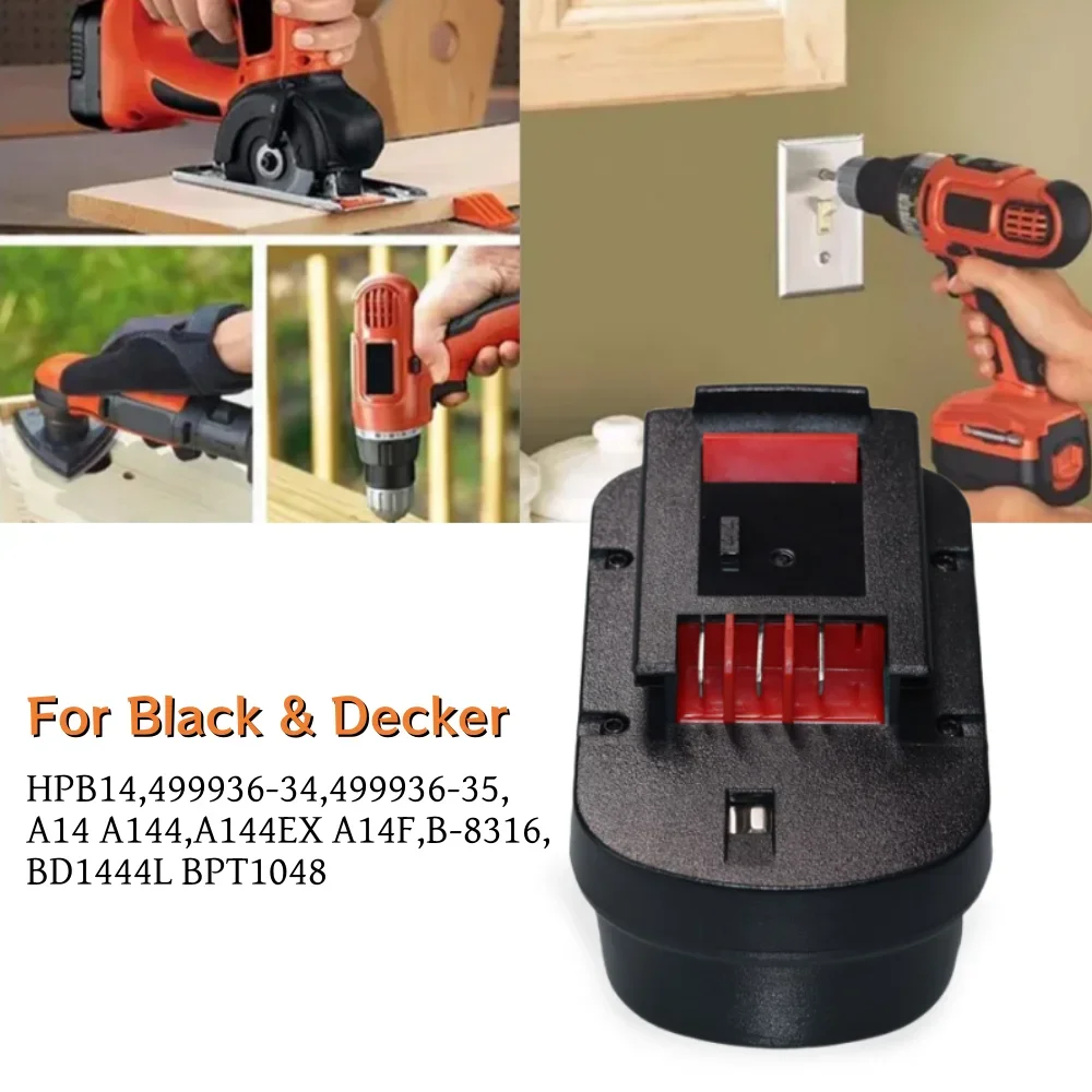 Untuk Black & Decker A1712 FS120B FSB12 HPB12 A12 A12-XJ A12EX FS120B FSB12 FS120BX 14.4V 4.0 6.0Ah NI-MH Baterai Pengganti