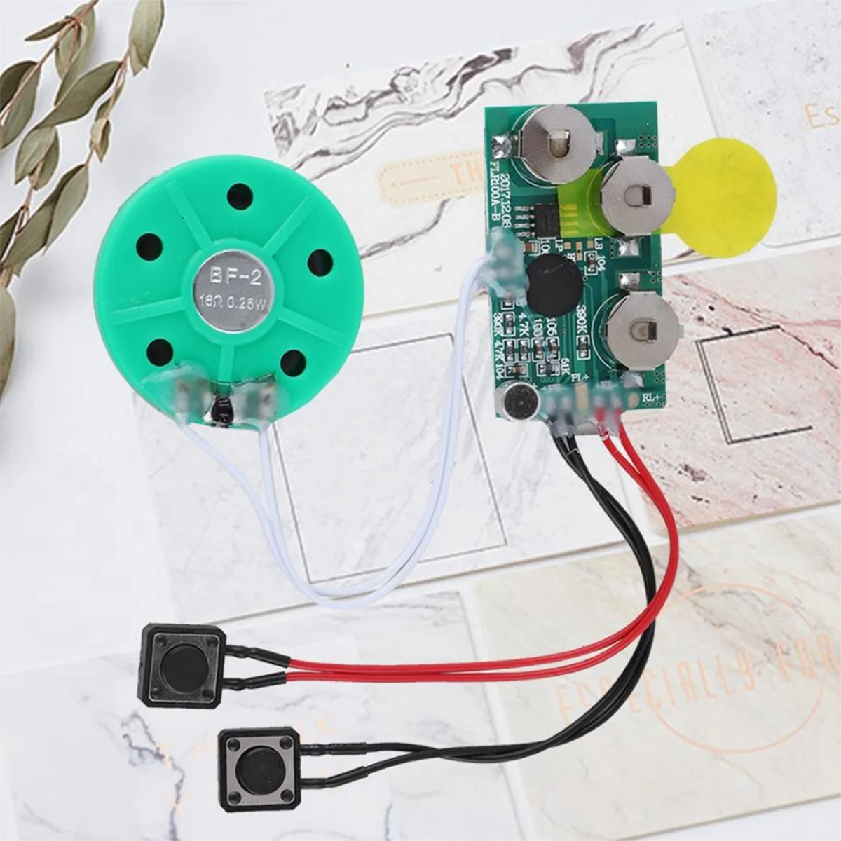 ABUODIY – carte de Module vocal, enregistrement de 4 Minutes, lecture, puce sonore vocale, carte de vœux vocale pour remplacement de bagages de vacances