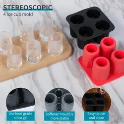 Silicone Shot Glass Mold for Resin and Frozen Whiskey Glass Ice Cubes Tray Edible Cups Making Molds Ice Cups Moulds Fluted Cake
