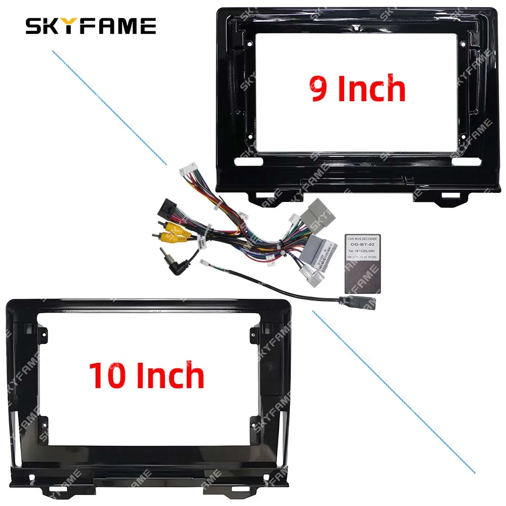 SKYFAME Car Frame Fascia Adapter Canbus Box Android Radio Dash Fitting Panel Kit For Honda Vezel XRV HRV