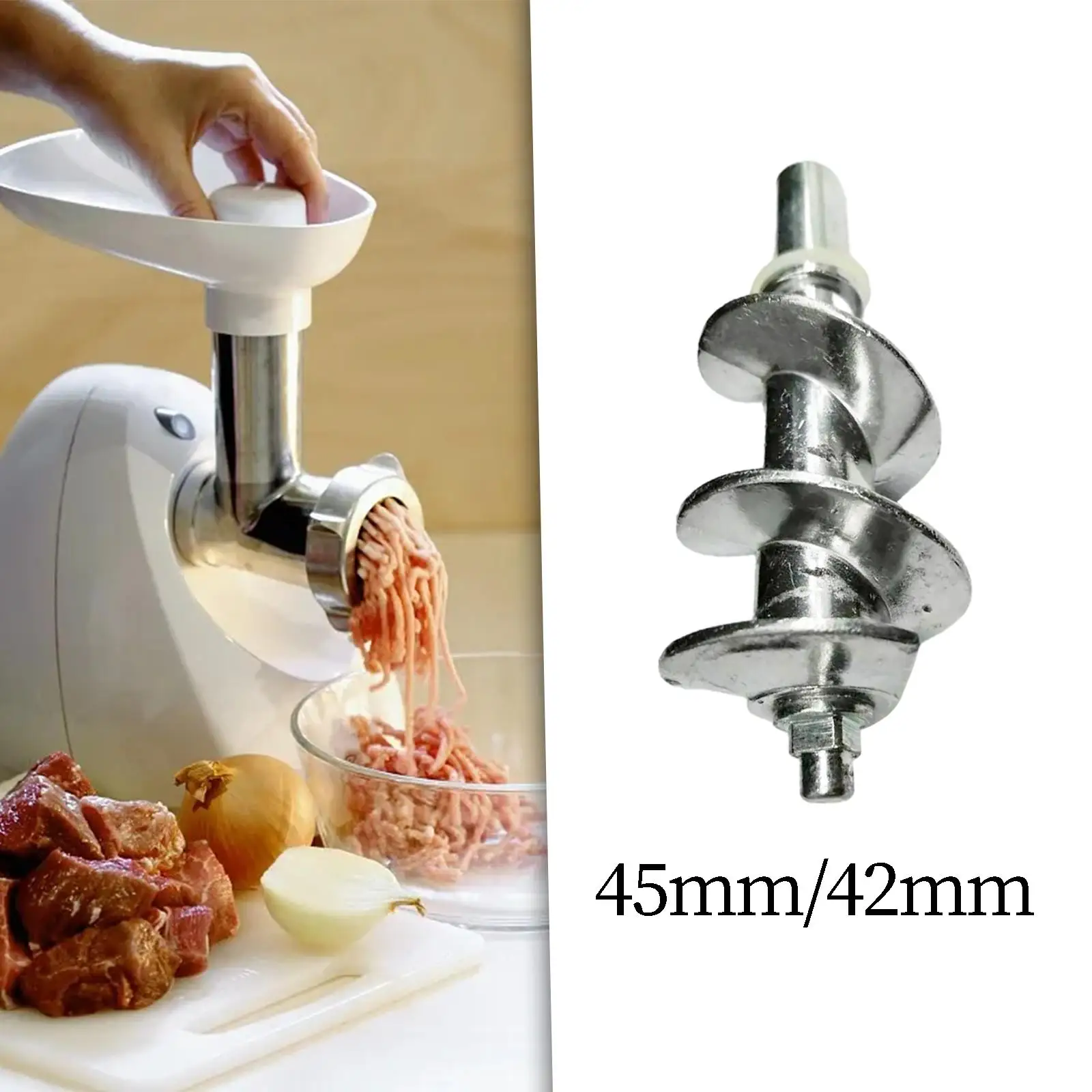 Meat Grinder Screw Auger Accessories, Replacement Meat Grinder Screw Attachment for Home Kitchen Duable for