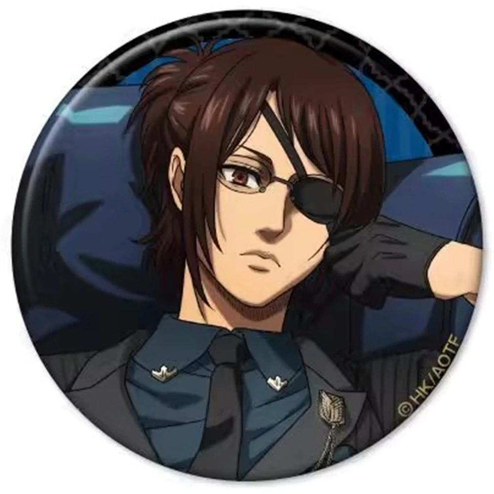 58 مللي متر أنيمي هجوم على تيتان إرين جايجر ليفي أكرمان تأثيري حلي شارة دبوس SPTE صفيح بروش دعامة عيد الميلاد جيلف #4