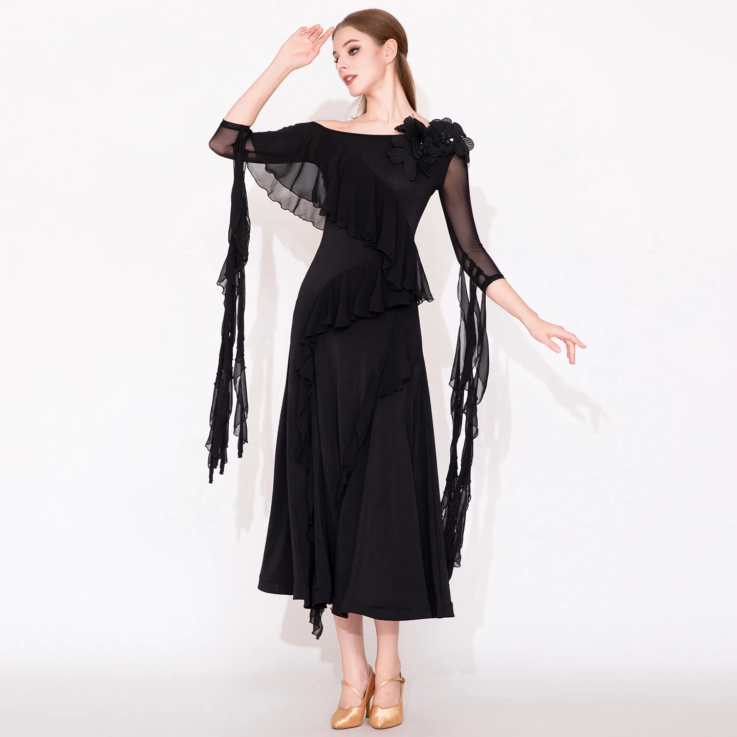 

2026 Dance Costume For Woman Ballroom Dress Stand Waltz Modern Competition Girls Clothes Sets New High Quality Sport Party Suit