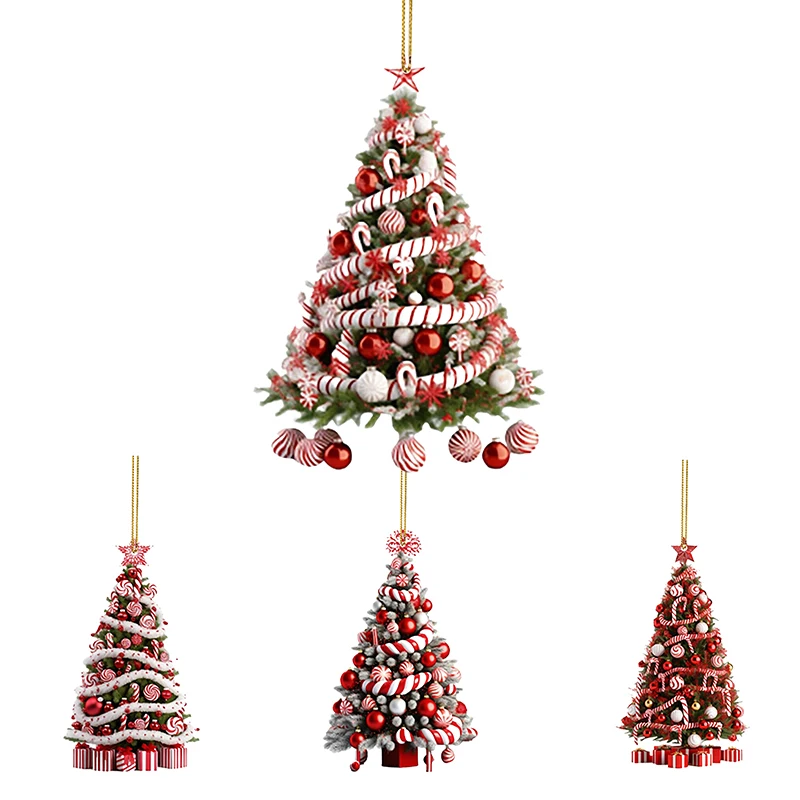 Bonito colgante de corona de Navidad para Interior de coche, colgante de árbol de Navidad, cascabel, guirnalda, regalos de Año Nuevo, decoración del hogar