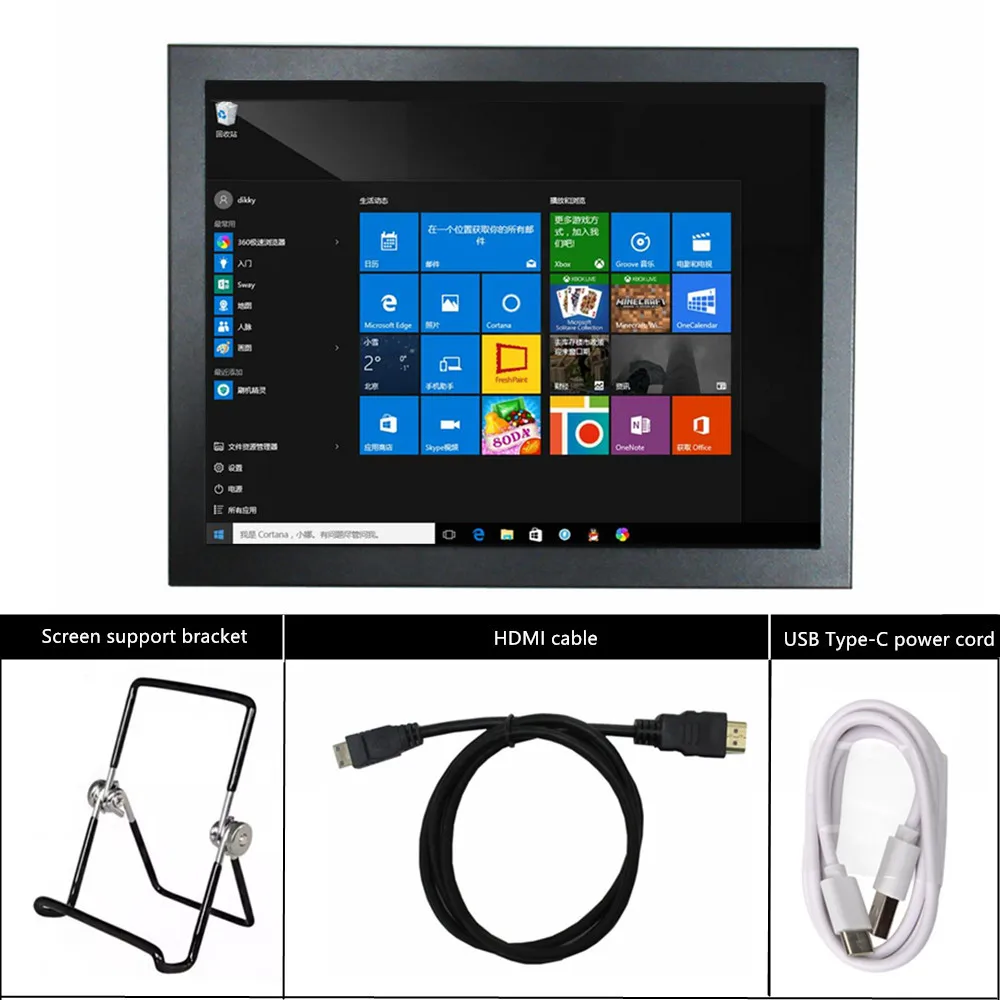 

9,7-дюймовый 2K ЖК-экран, мини-HDMI-совместимый тип C для Raspberry Pi Orange Pi, Windows, ПК, ЖК-дисплей, чехол, портативный монитор