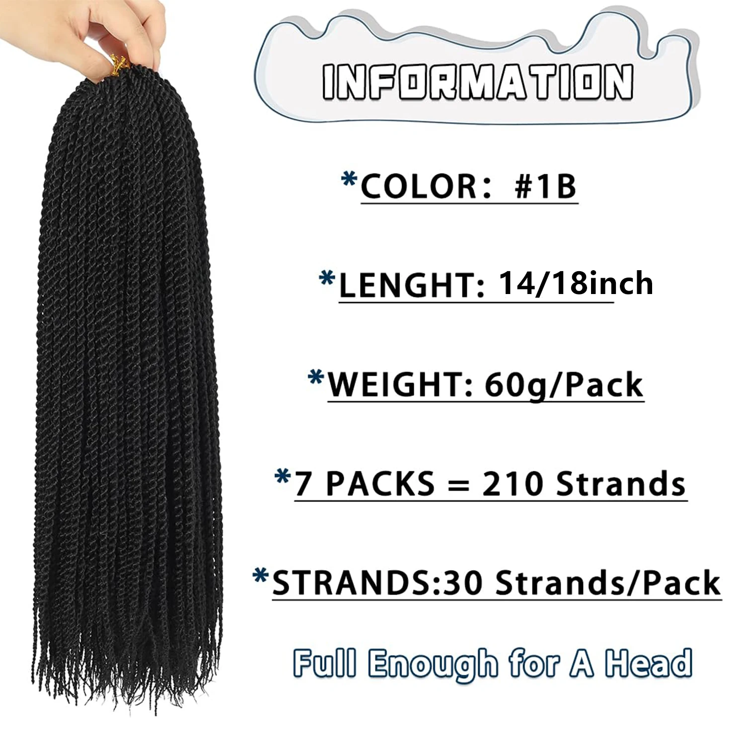 Crochet Braids Senegalese Twist Crochet Hair 7 Packs Pre Looped Micro Senegalese Twist Braiding Hair Crochet Braids for Women