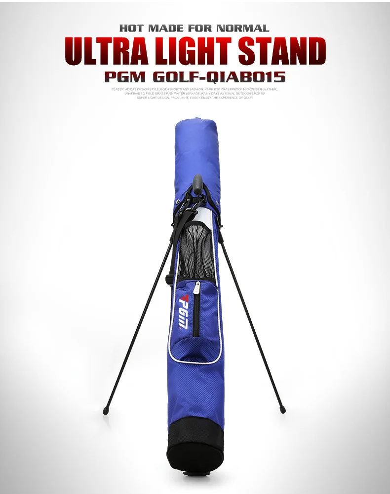 Saco de clube de golfe leve pgm com suporte sacos de rack de arma de golfe, suporte de golfe à prova dwaterproof água saco de transporte portátil saco de suporte