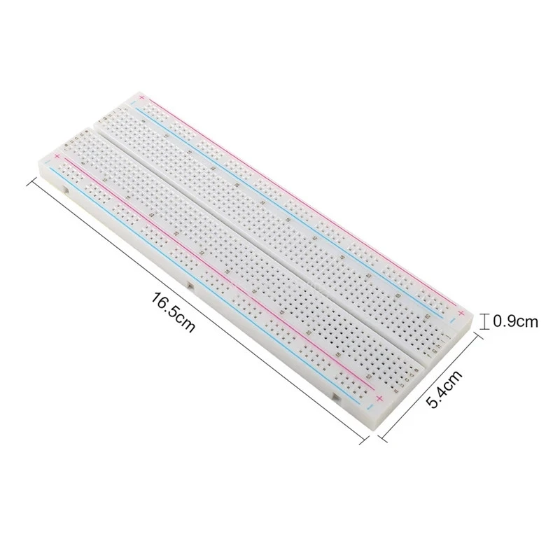 MB-102 빨간색과 파란색 라인 브레드보드 830홀 브레드보드 실험 연결 보드 165×55×10mm