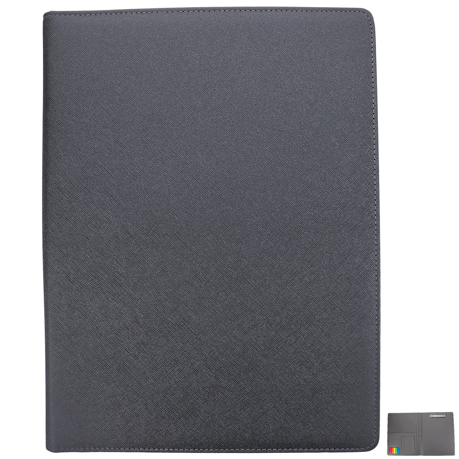 Carpeta organizadora de portafolio de negocios de PU, carpeta de documentos, accesorio de oficina, tablero de almacenamiento de archivos multifunción