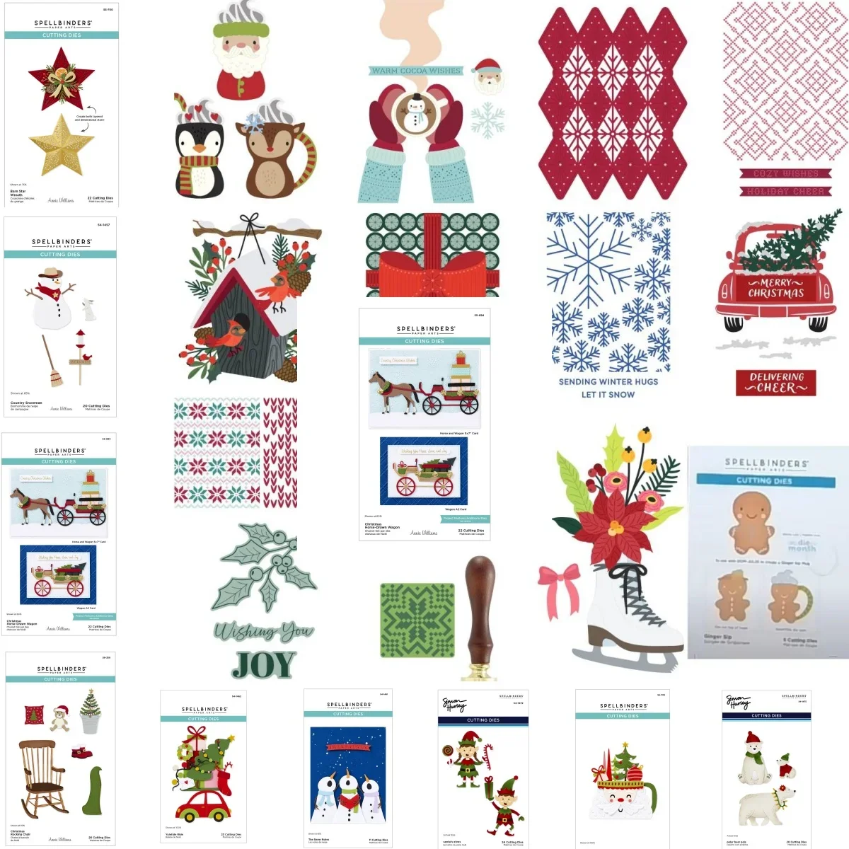 

2025 Christmas Collection New Metal Cutting Dies Stamps Stencil Press Plate Wax Stamper for DIY Making Card Scrapbook Embossed