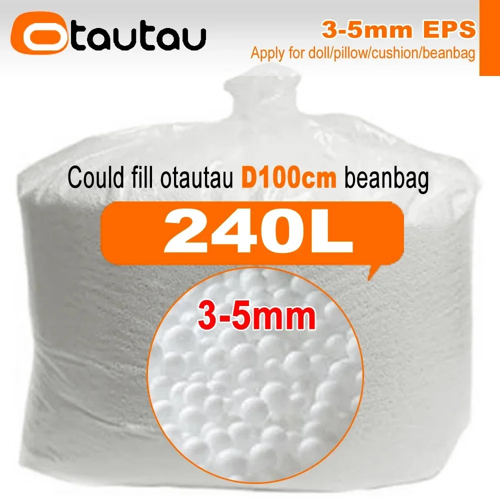 OTAUTAU 240L EPS Balvuller voor 3ft Zitzak Poef 3-5mm Polyester Kussen Zitzak Stoel Sneeuw scène TL001