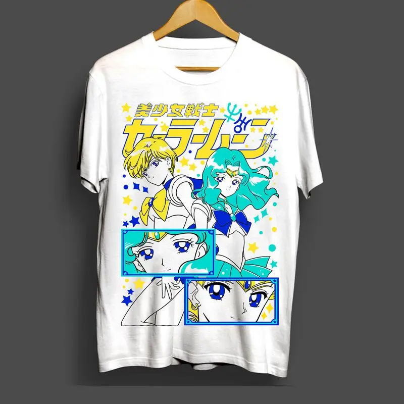 

Fashion Y2k Men Oversized T-shirt 1992 Japanese Anime Sailor Moon Oversize Japanese Retro Vintage Two-dimensional Short T-shirt