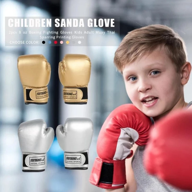 3-10 Yrs Kids Boxing Gloves for Kids Children Youth Punching Bag Kickboxing Muay Thai Mitts MMA Training Sparring Gloves