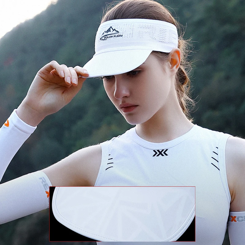 Sports Cap Sweat Absorbing Breathable Hollow Top Sunscreen Hat Thin Section Outdoor Running Men Mountaineering