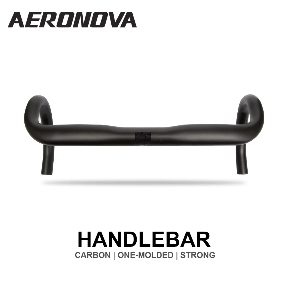 AERONOVA-Carbon Road Bicycle Handlebar, Matte Bike Handlebar, Speed Handlebars, Drop Bar for Man, T800, 31.8 UD