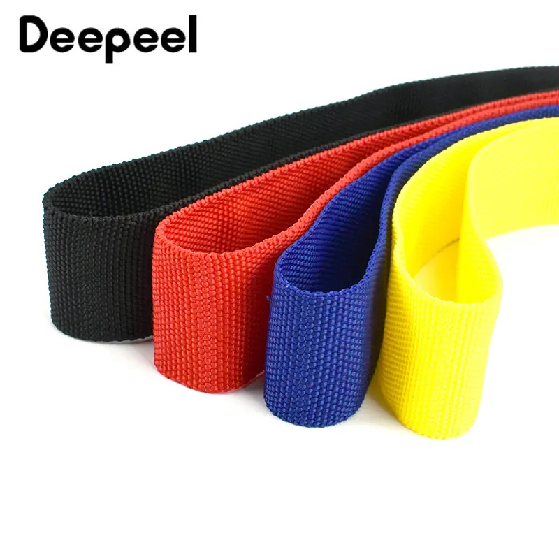 10Meters 30mm Colorful Double-layer Webbing Tape Tubular Polyester Hollow Ribbon Bag Strap Handbag Garment Sewing Accessories