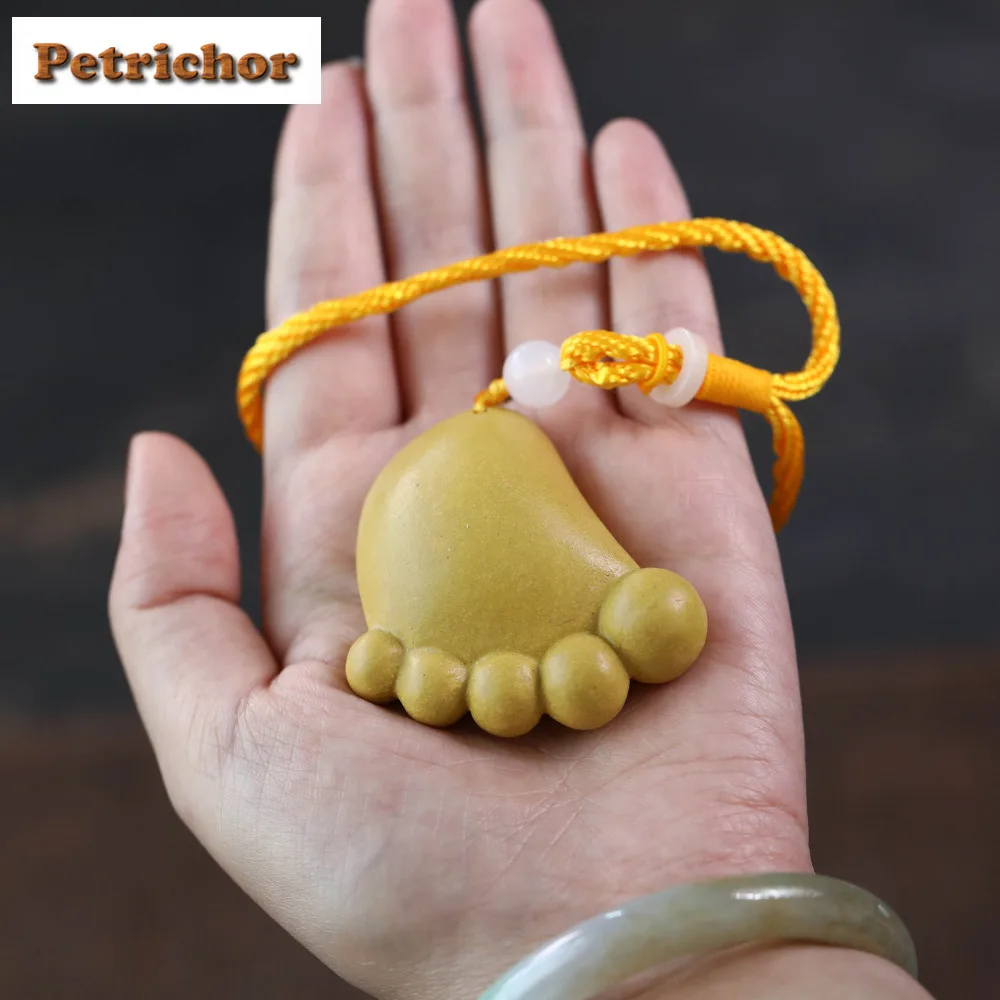 Yixing Zisha contenu et joie petit pied thé animal de compagnie Antique pot de fleurs aménagement paysager thé Figurine jouer jouets thé Statue ornements