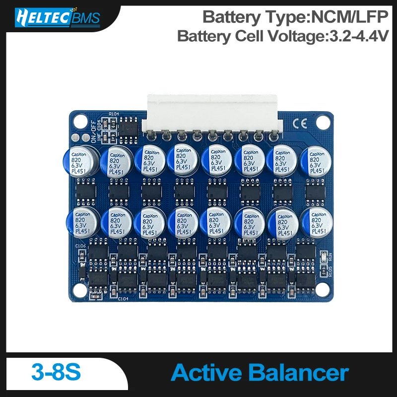 3A Whole Group Balancer Active Lithium Li-Ion Lifepo4 Battery Equalizer Energy Transfer Capacitor BMS Board 3S 4S 6S 8S