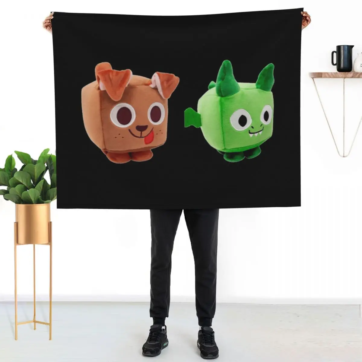 pet simulator x Throw Blanket Moving Sleeping Bag Fashion Sofas Picnic Decoratives Tourist Blankets