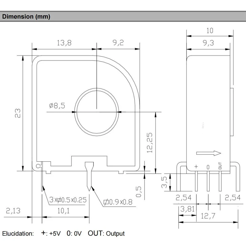 hall current sensor QNHC3 Output 2.5±2V 1.65±0.625V Input 6A 10A 15A 20A 25A 30A 50A transformer ct dc Hall Current Transducer