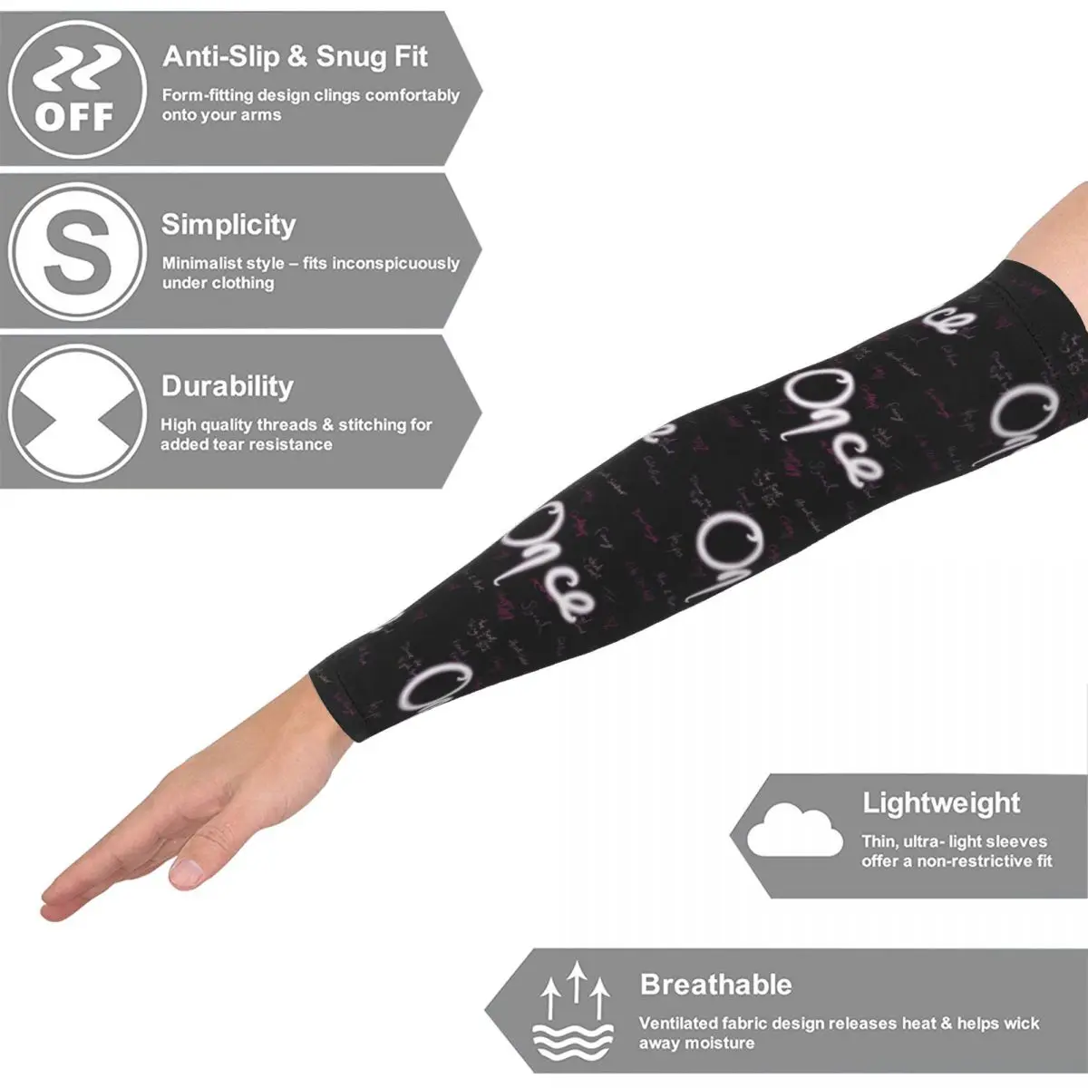 Once Twice Kpop Fan Arm Sleeves Мужчины Женщины Защита от солнца и ультрафиолета Татуировки Cover Up Спортивное охлаждение Велоспорт