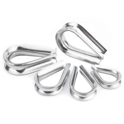 304 Stainless Steel Chicken Heart / Triangle Rust Prevention Corrosion Steel Wire Rope Protection Ring M2-M32