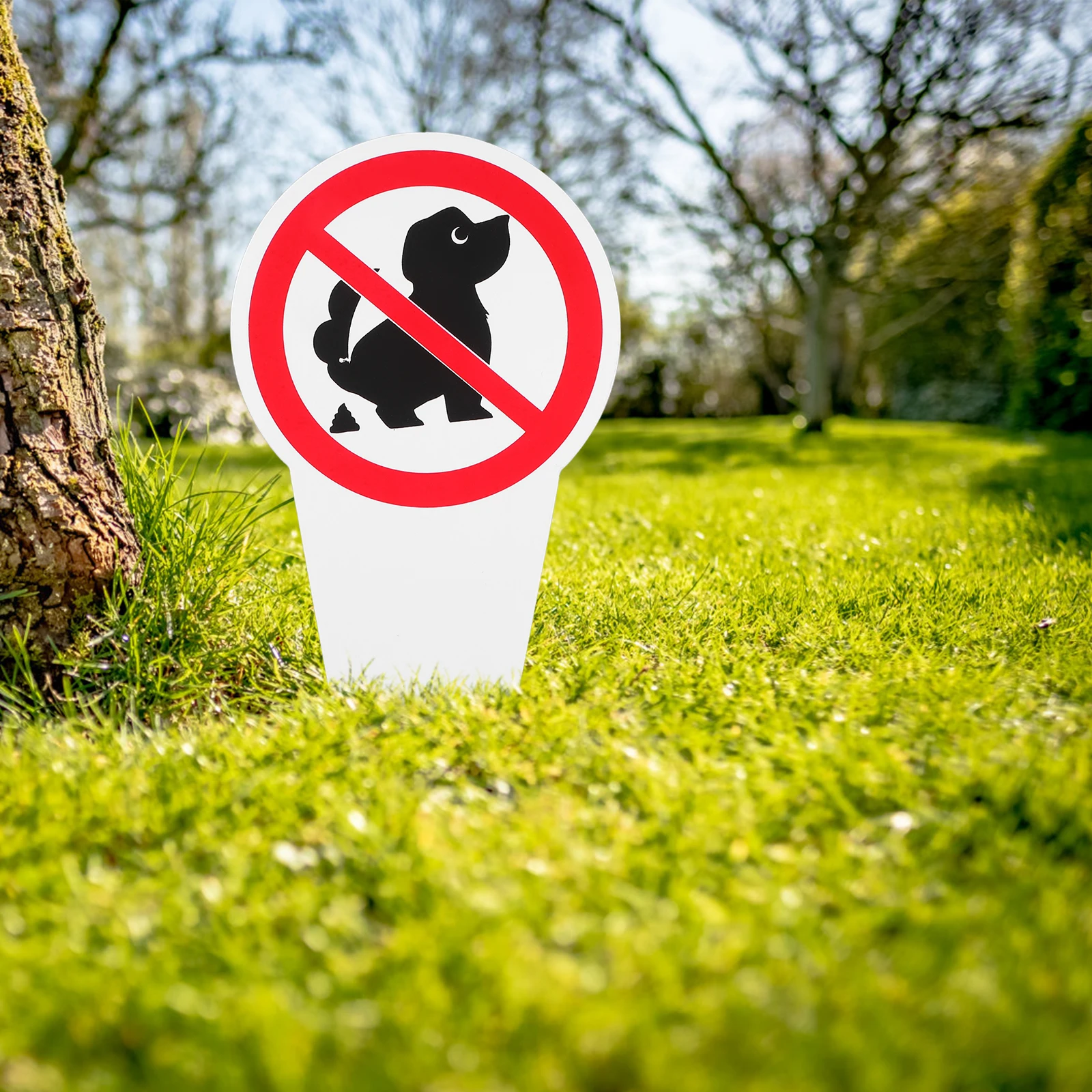 

No Dog Poop Signs No Pooping Yard Deterrent Durable PVC Easy Installation Garden Lawn Puppy Sign Dog Sign Garden Lawn Yard Decor