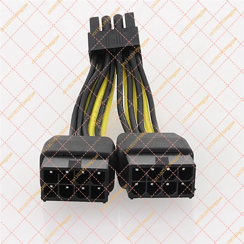 FY Quality Dual 8Pin to 8Pin Power Cable Graphics Card Power Cord Cable for NVIDIA TESLA K80/M40/P100/V1 GPU 10cm, A