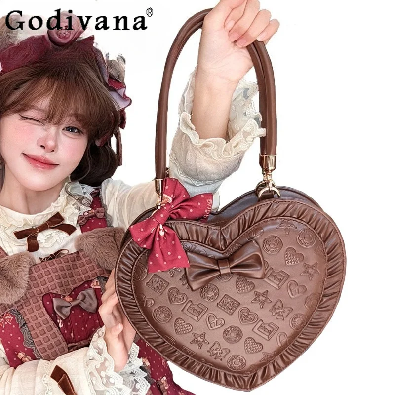 

Lolita Original Design Chocolate Women's Handbag Japanese Sweet Commuter Style Fashion Versatile crossbody bag
