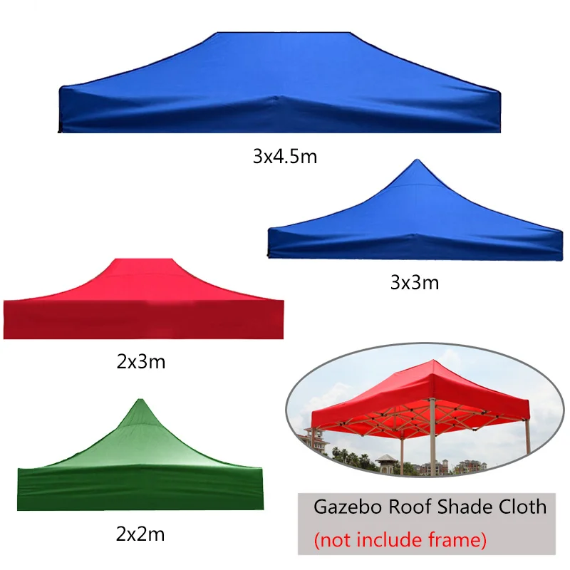 Without Bracket Canopy Top Cover Replacement Four-Corner Tent Cloth Foldable Rainproof Patio Pavilion Replace Gazebo Canopy Top